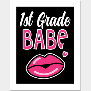 1st First Grade Babe Teacher Back to School Posters and Art